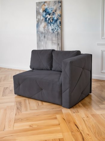 Диван 1010 графит, правый (BRENDOSS) в Полевском - polevskoj.mebel-e96.ru
