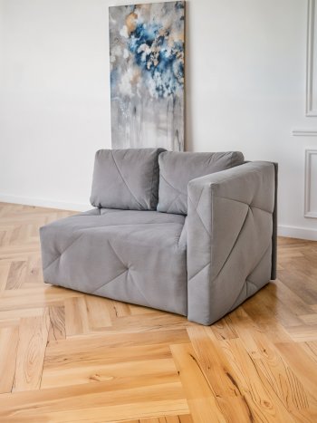 Диван 1010 серый, правый (BRENDOSS) в Полевском - polevskoj.mebel-e96.ru