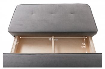 Диван-кровать 1001 серый (Brendoss) в Полевском - polevskoj.mebel-e96.ru