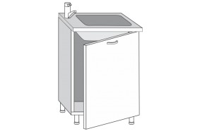 2.60.1мн Кира Шкаф-стол под мойку (накладную) с одной дверцей (б/столешницы) в Полевском - polevskoj.mebel-e96.ru | фото