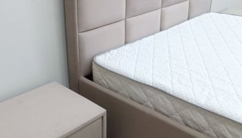 Кровать с подъемным механизмом Мега беж (Лин) в Полевском - polevskoj.mebel-e96.ru