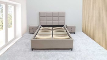 Кровать с подъемным механизмом Мега беж (Лин) в Полевском - polevskoj.mebel-e96.ru