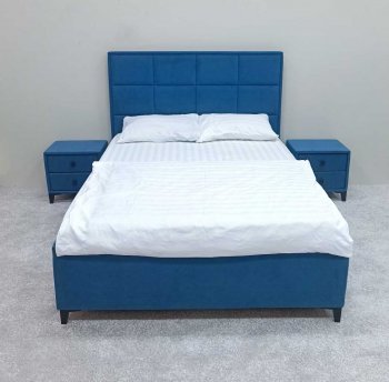 Кровать с подъемным механизмом Мега синий (Лин) в Полевском - polevskoj.mebel-e96.ru