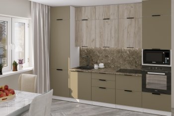 Кухонный гарнитур Альба экстра 3000 мм (Герда) в Полевском - polevskoj.mebel-e96.ru