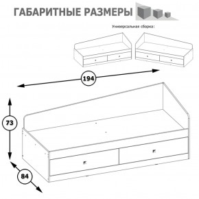 Кровать с ящиками Альфа 11.21 солнечный свет в Полевском - polevskoj.mebel-e96.ru