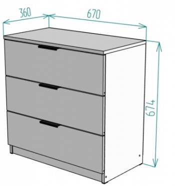 Комод Anna K215 674х670х360 в Полевском - polevskoj.mebel-e96.ru