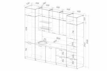 Кухонный гарнитур Асая экстра 2 3000 мм (Посудомойка) в Полевском - polevskoj.mebel-e96.ru