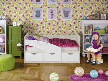 Кровать Бабочки Шарли белый (Миф) в Полевском - polevskoj.mebel-e96.ru