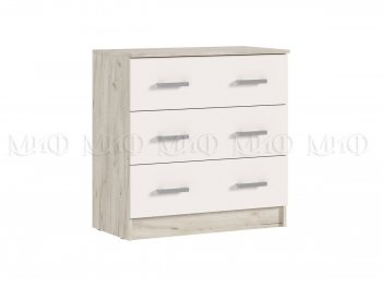 Комод 3 ящика Бася крафт/кашемир (Миф) в Полевском - polevskoj.mebel-e96.ru