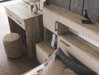 Спальный гарнитур Бася крафт/кашемир (Миф) в Полевском - polevskoj.mebel-e96.ru
