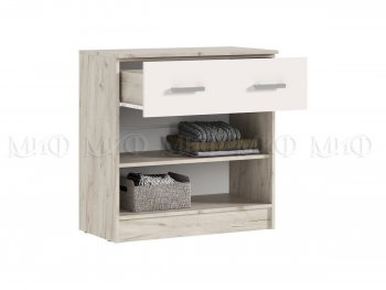 Комод 1 ящик 2 двери Бася крафт/кашемир (Миф) в Полевском - polevskoj.mebel-e96.ru