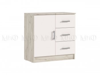 Комод 3 ящика 1 дверь Бася крафт/кашемир (Миф) в Полевском - polevskoj.mebel-e96.ru
