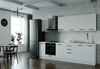 Кухонный гарнитур Белый глянец 2800 МДФ (Санвут) в Полевском - polevskoj.mebel-e96.ru