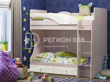 Двухъярусная кровать Бемби МДФ (Регион) в Полевском - polevskoj.mebel-e96.ru