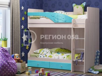 Двухъярусная кровать Бемби МДФ (Регион) в Полевском - polevskoj.mebel-e96.ru