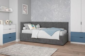 Диван-кровать Бенто с ПМ, велюр Маус (ДСВ) в Полевском - polevskoj.mebel-e96.ru