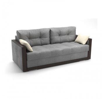 Диван-кровать Бруно (рогожка SHE980 (серый)) (Софт) в Полевском - polevskoj.mebel-e96.ru