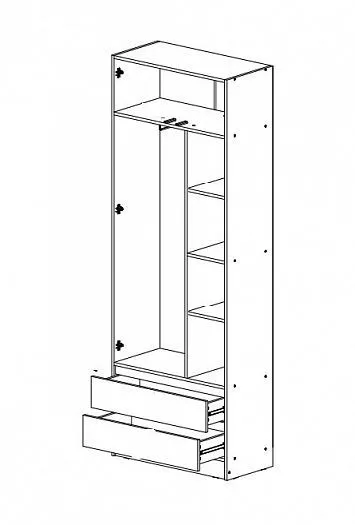 Шкаф 800 мм Челси Color (Миф) в Полевском - polevskoj.mebel-e96.ru