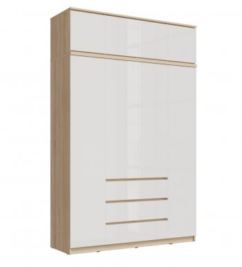 Шкаф 1600 мм Челси с антресолью сонома (Миф) в Полевском - polevskoj.mebel-e96.ru