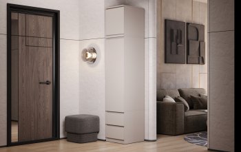 Пенал Челси 450 мм с антресолью Кашемир (Миф) в Полевском - polevskoj.mebel-e96.ru