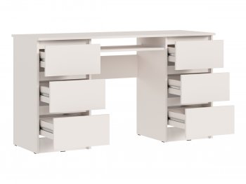 Письменный стол Челси 6 ящиков кашемир (Миф) в Полевском - polevskoj.mebel-e96.ru