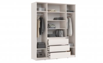 Шкаф 1600 мм Челси с антресолью Кашемир (Миф) в Полевском - polevskoj.mebel-e96.ru