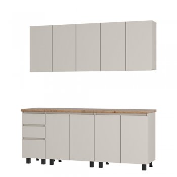 Кухонный гарнитур Честер 2000 мм кашемир (БТС) в Полевском - polevskoj.mebel-e96.ru