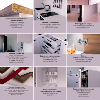 Кухонный гарнитур Элеганция 2800 (Санвут) в Полевском - polevskoj.mebel-e96.ru