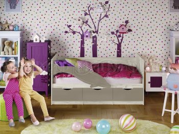 Кровать Дельфин №1 шарли мокко (Миф) в Полевском - polevskoj.mebel-e96.ru