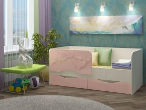Детская кровать Дельфин-2 МДФ розовый, 80х160 в Полевском - polevskoj.mebel-e96.ru