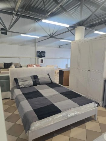 Кровать из массива Джали льняной (БМ) в Полевском - polevskoj.mebel-e96.ru