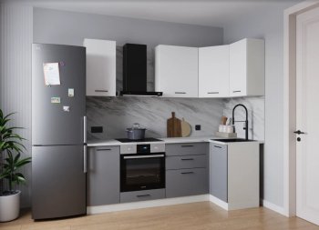 Угловой кухонный гарнитур Элеганция 2200*1000 мм (Sanvut) в Полевском - polevskoj.mebel-e96.ru