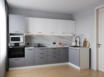 Угловой кухонный гарнитур Элеганция 3200*1400 мм (Санвут) в Полевском - polevskoj.mebel-e96.ru