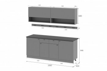 Кухонный гарнитур Энни 2000 мм (МИ) в Полевском - polevskoj.mebel-e96.ru