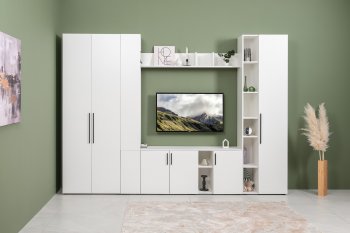 Стенка Эйр модульная, белый (Моби) в Полевском - polevskoj.mebel-e96.ru