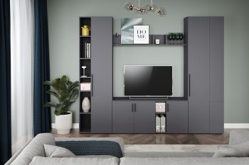 Шкаф торцевой Эйр 16.323 графит (Моби) в Полевском - polevskoj.mebel-e96.ru