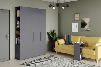 Стенка Эйр модульная, графит (Моби) в Полевском - polevskoj.mebel-e96.ru