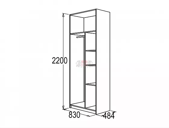 Шкаф 800 мм для одежды и белья Флагман-4 в Полевском - polevskoj.mebel-e96.ru