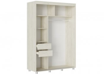 Шкаф-купе 1500 мм Форест крафт белый (Стиль) в Полевском - polevskoj.mebel-e96.ru