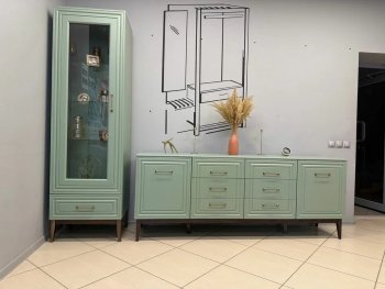 Стенка Гориция Зеленый самшит (БМ) в Полевском - polevskoj.mebel-e96.ru