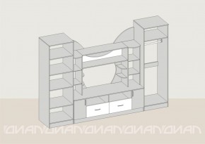 Гостиная Аллегро с 2 шкафами вариант-5 (венге/дуб белфорт) в Полевском - polevskoj.mebel-e96.ru