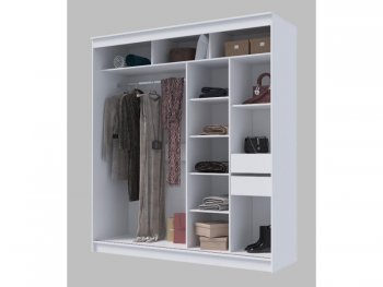 Шкаф-купе 2000 мм Гранд-1 ЛДСП, белый гладкий (Эра) в Полевском - polevskoj.mebel-e96.ru