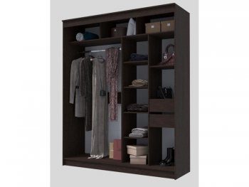 Шкаф-купе 2000 мм Гранд-1 ЛДСП/Зеркало, венге (Эра) в Полевском - polevskoj.mebel-e96.ru