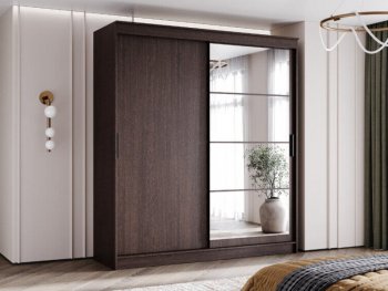 Шкаф-купе 2000 мм Гранд-1 ЛДСП/Зеркало, венге (Эра) в Полевском - polevskoj.mebel-e96.ru