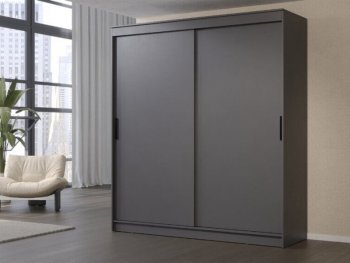 Шкаф-купе 2000 мм Гранд-1 ЛДСП, графит (Эра) в Полевском - polevskoj.mebel-e96.ru