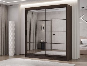 Шкаф-купе 2000 мм Гранд-1 зеркало/зеркало, венге (Эра) в Полевском - polevskoj.mebel-e96.ru