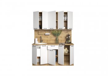 КУхонный гарнитур Хелмер 1600 мм (Сурская) в Полевском - polevskoj.mebel-e96.ru