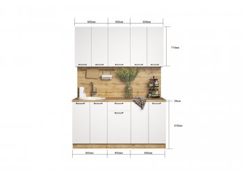 КУхонный гарнитур Хелмер 1600 мм (Сурская) в Полевском - polevskoj.mebel-e96.ru