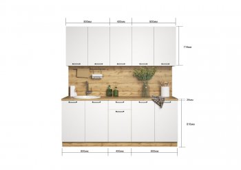 КУхонный гарнитур Хелмер 2000 мм (Сурская) в Полевском - polevskoj.mebel-e96.ru