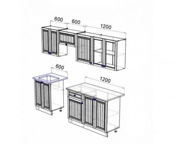 Кухонный гарнитур Хозяюшка 2400 Фисташка (Эра) в Полевском - polevskoj.mebel-e96.ru